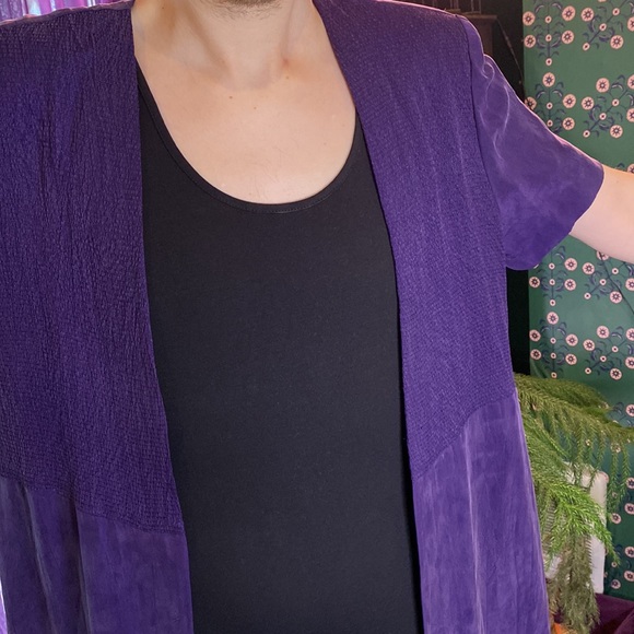 Plum Summer-y night long open cardigan. Size 16. - Picture 10 of 15